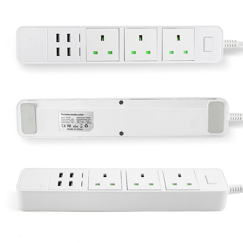 WiFi smart plug-in APP remote control British standard socket can be voice controlled with USB interface